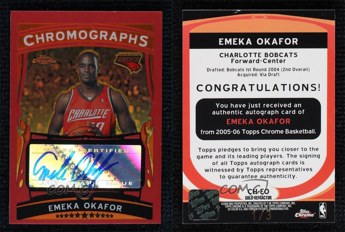 N.Okafor Topps Chrome Gold Ref Auto /10 トレーディングカード