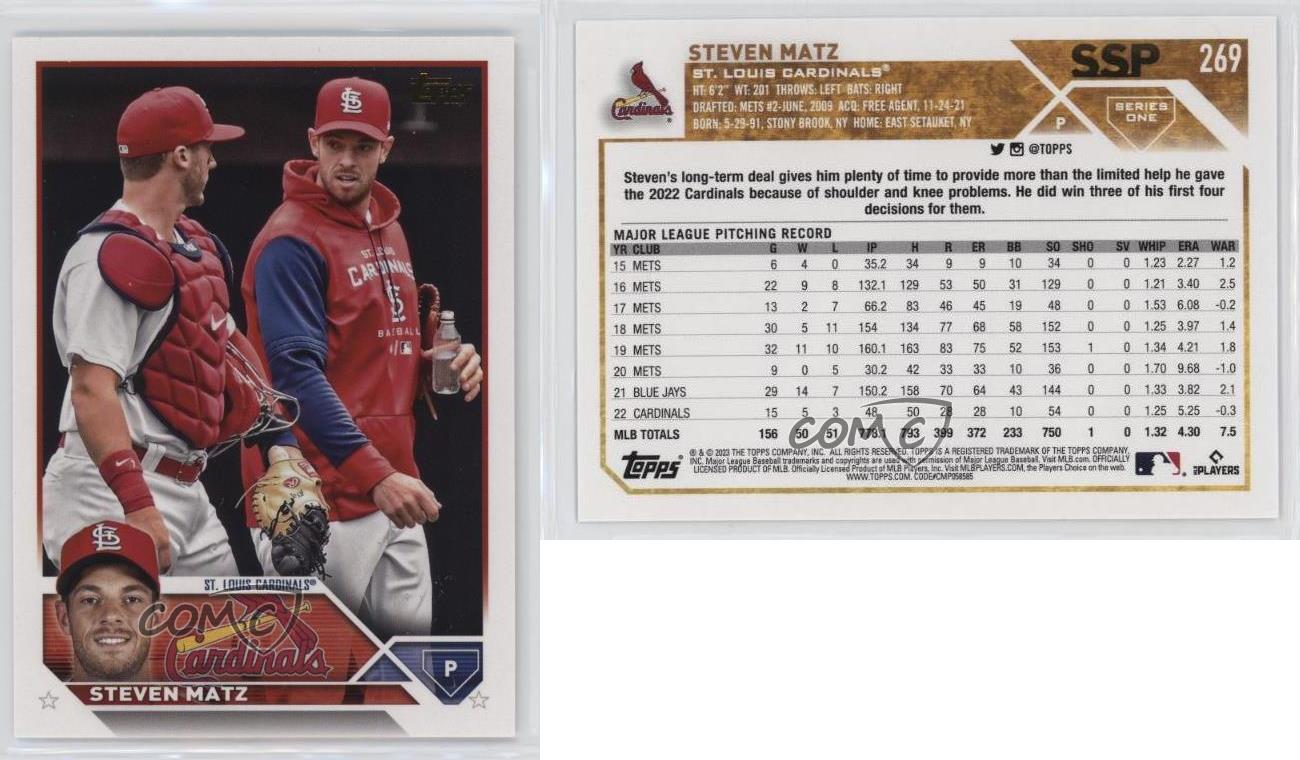 2023 Topps Series 1 Steven Matz #269 SSP Golden Mirror Image Variation