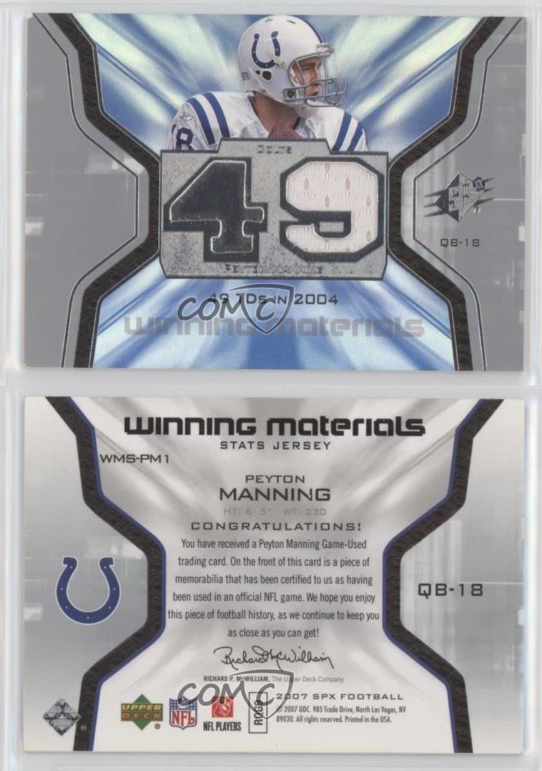 2004 SPx - PEYTON MANNING - Game used Jersey - INDIANAPOLIS COLTS