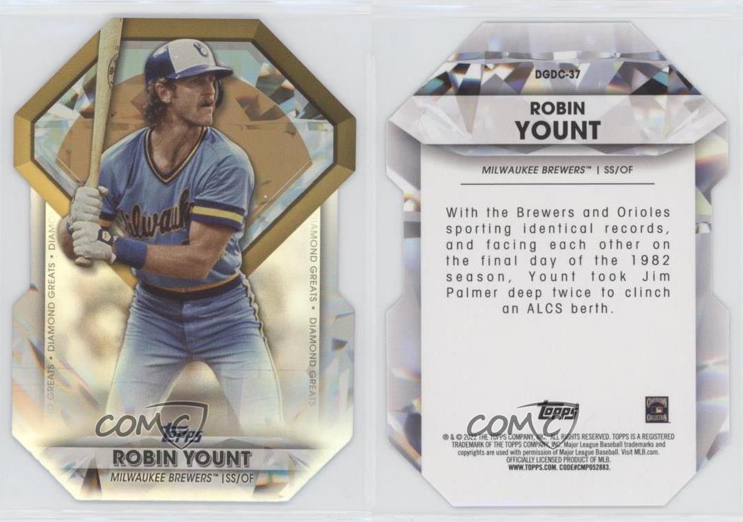 2022 Topps Series 2 Robin Yount Diamond Greats Die Cut Insert Baseball