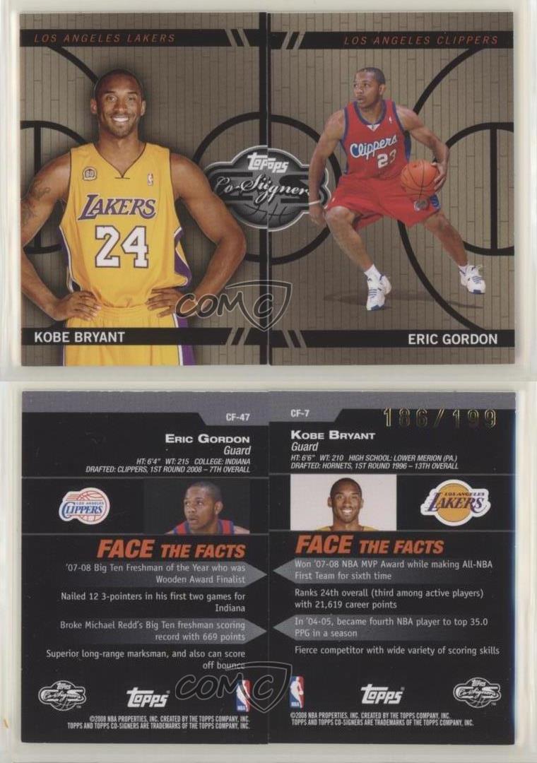 2008 Co-Signers Changing Faces Gold /199 Kobe Bryant Eric Gordon