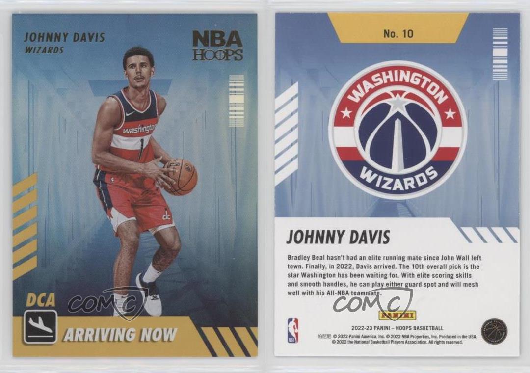2022-23 Panini NBA Hoops Arriving Now Holo Johnny Davis #10 Rookie RC eBay