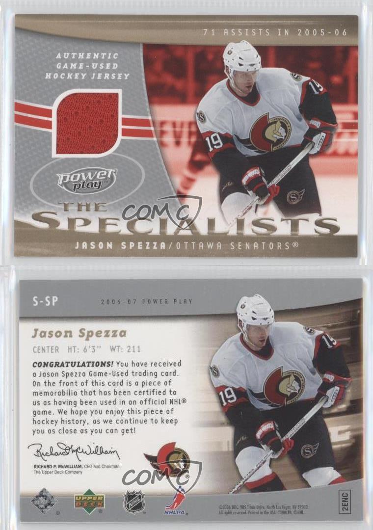 2006-07 Jason Spezza Game Worn Ottawa Senators Jersey.  Hockey