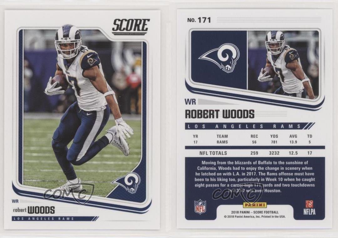 2018 Score Scorecard #171 Robert Woods Los Angeles Rams 