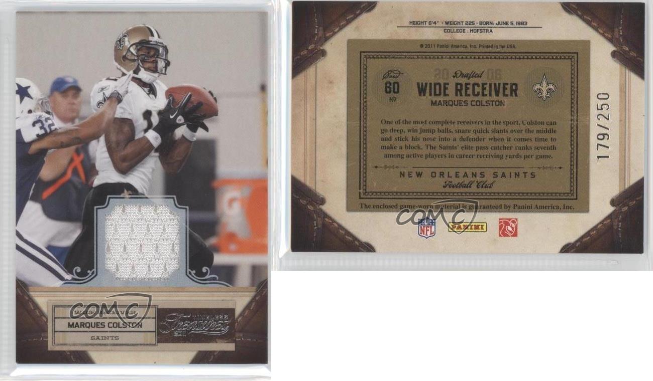 2011 Panini Timeless Treasures Material Jerseys /250 Marques Colston #60