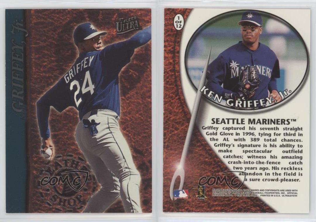 1997 Fleer Ultra Leather Shop Ken Griffey Jr #1 HOF | eBay