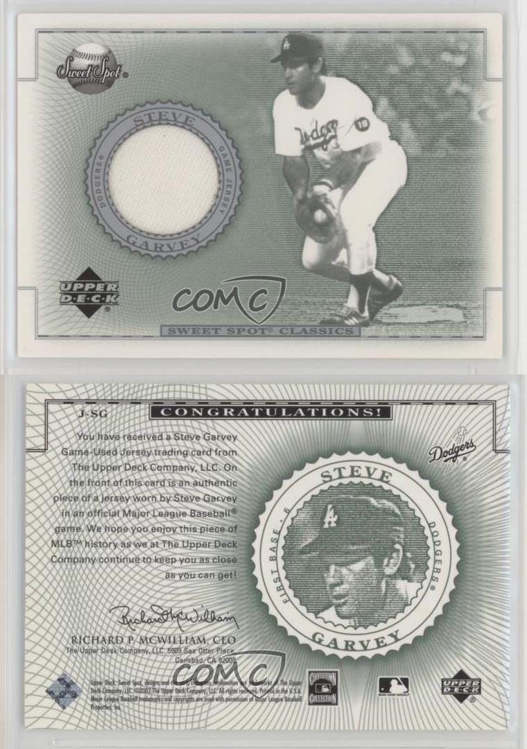 2002 Upper Deck Sweet Spot Classics Steve Garvey Game-Used Jersey #J-SG