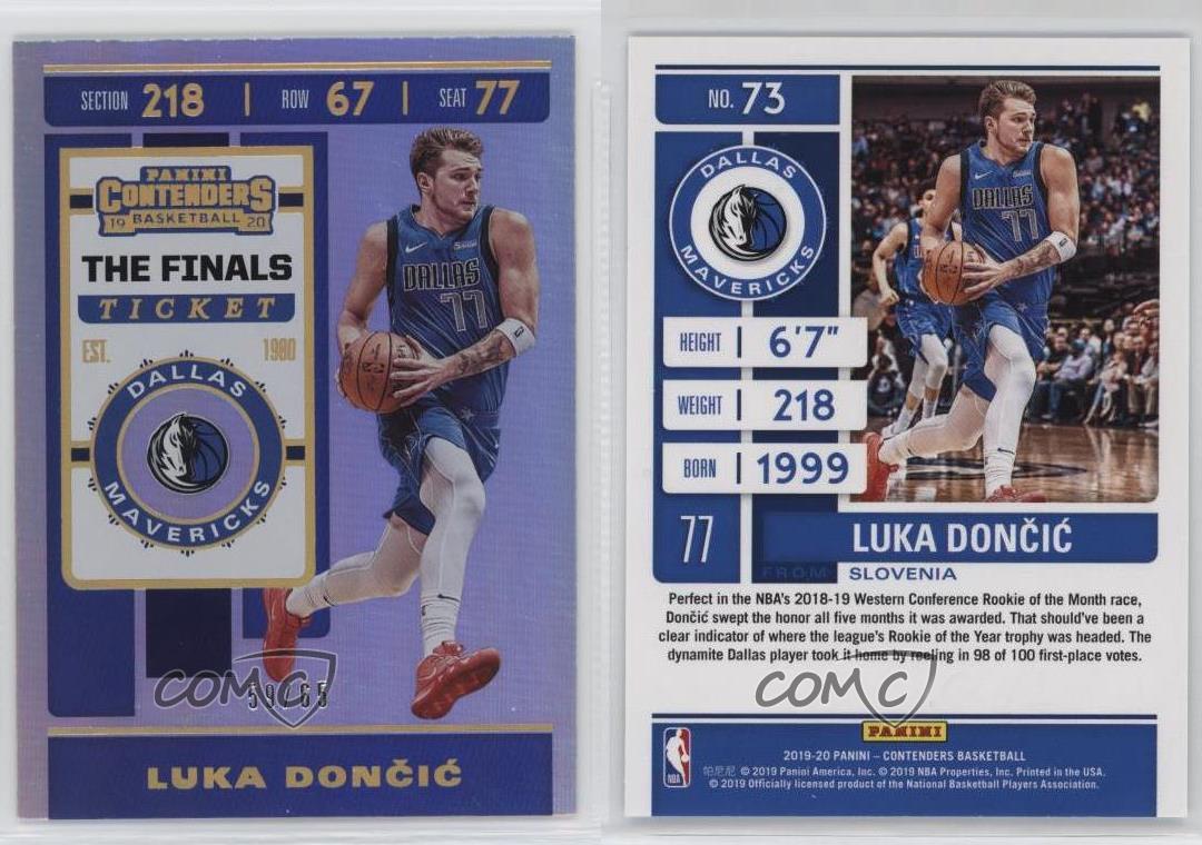 2019-20 Panini Contenders The Finals Ticket /65 Luka Doncic