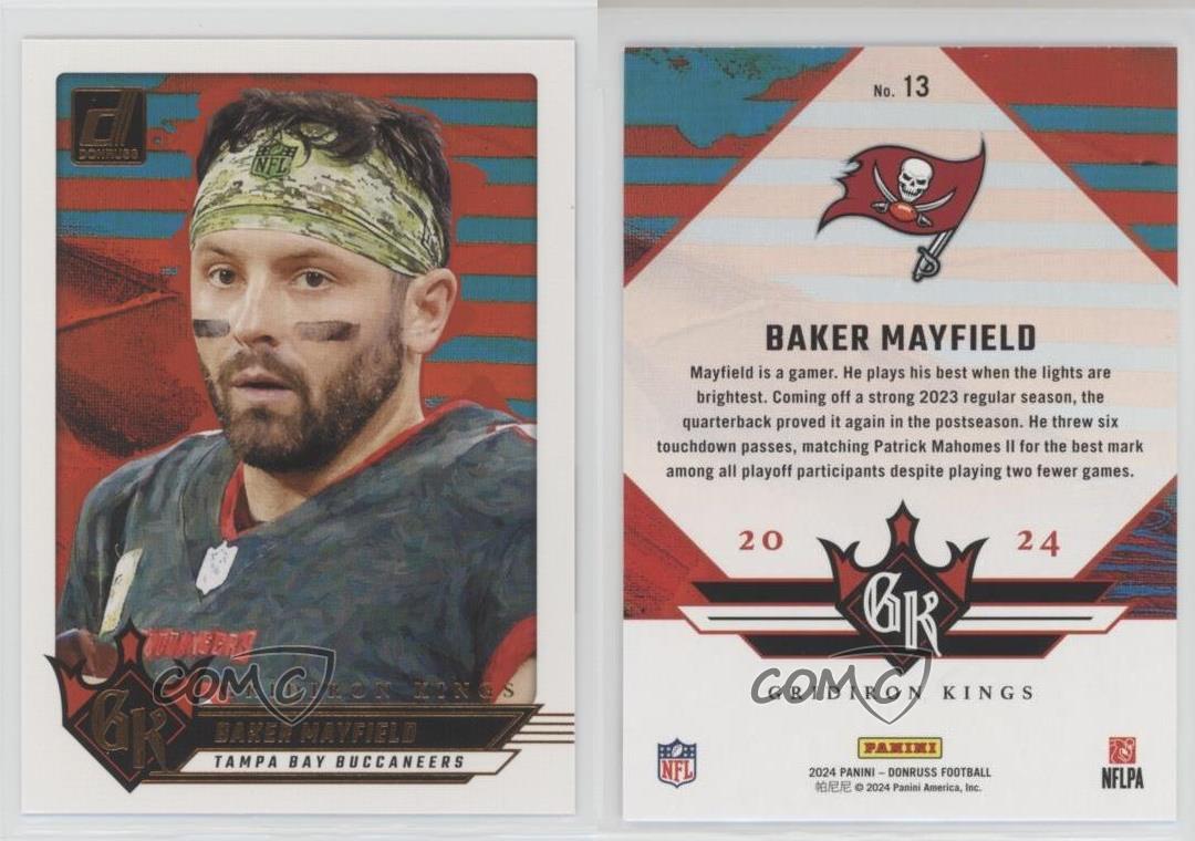 Panini Donruss Gridiron Kings détaillant Baker Mayfield 2024 #13
