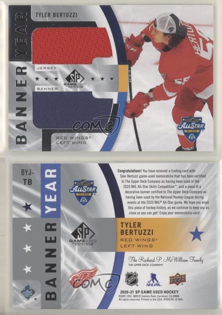 2020-21 Upper Deck SP Game Used NHL All-Star Banner Jersey Relics Tyler  Bertuzzi | eBay