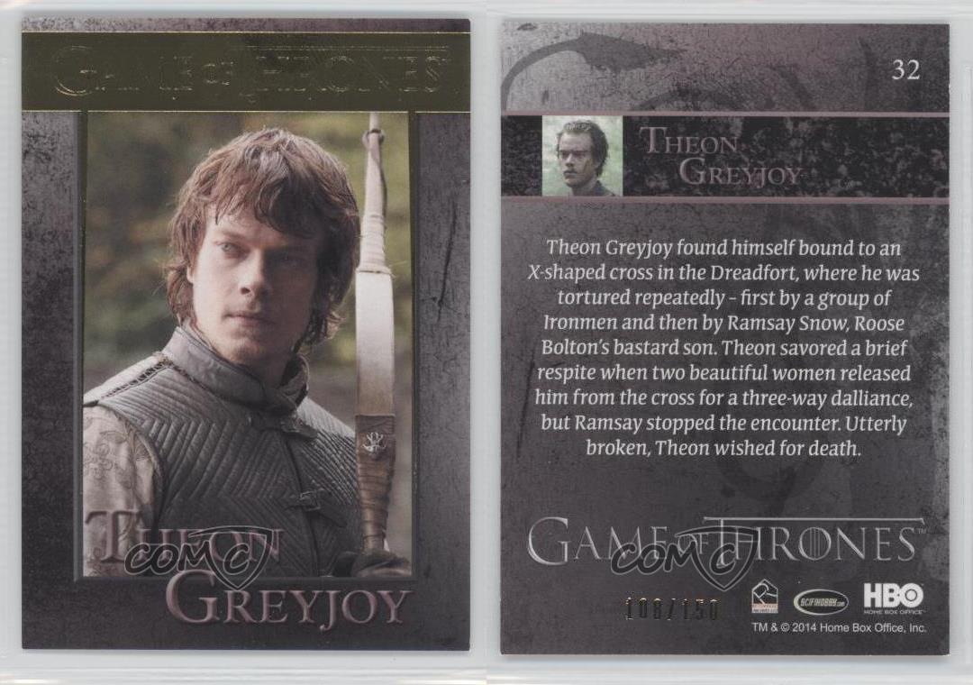 2014 Rittenhouse Game Of Thrones Season 3 Gold 108 150 Theon