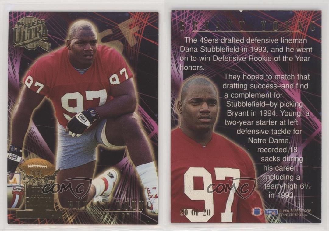 BRYANT YOUNG 94 san francisco 49ers Fleer Ultra 1st First Rounders