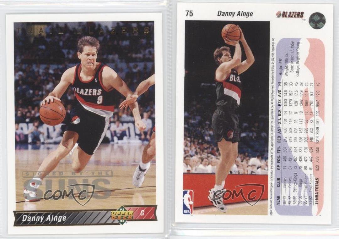 Danny Ainge Autographed 1992-93 Upper Deck Card (PSA)