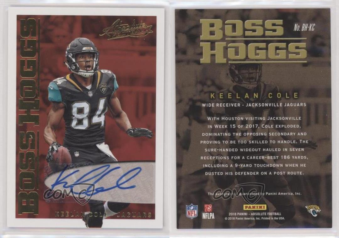 2018 Panini Absolute Boss Hoggs Auto Keelan Cole #BH-KC Auto