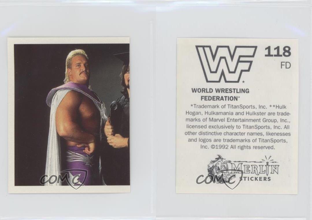 1992 Merlin WWF Album stickers Beverly Brothers The Genius #118