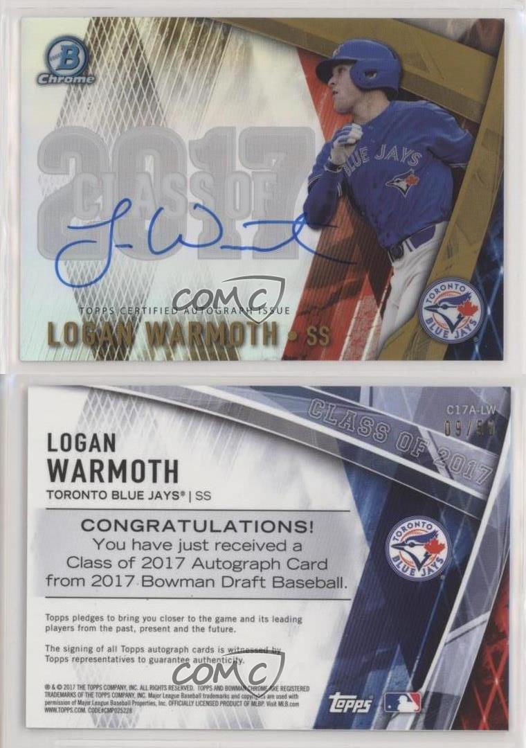 2017 Bowman Draft Class of Gold Refractor /50 Logan Warmoth #C17A-LW Auto