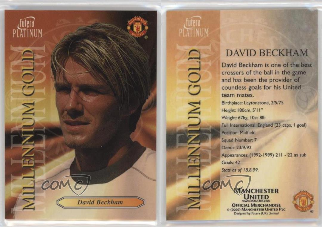 2000 Futera Platinum Millennium Gold Manchester United David