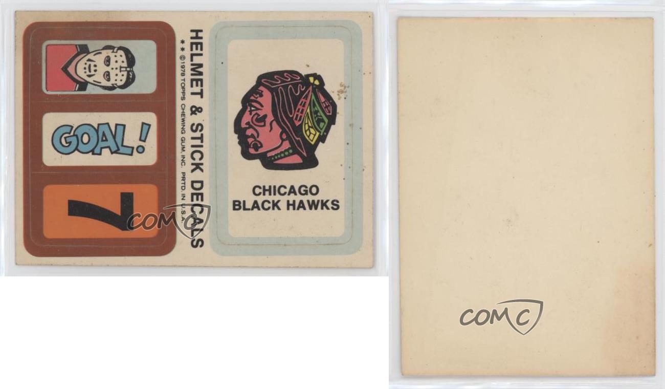 Autocollants usine Topps 1978-79 équipe Chicago Blackhawks (Black Hawks)