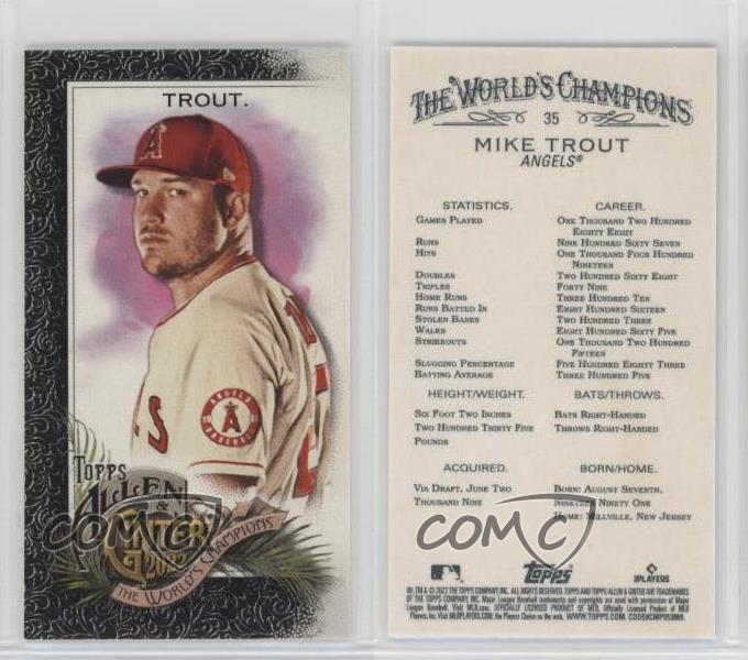 Mike Trout 2022 Topps Allen & Ginter Mini #35 Los Angeles Angels