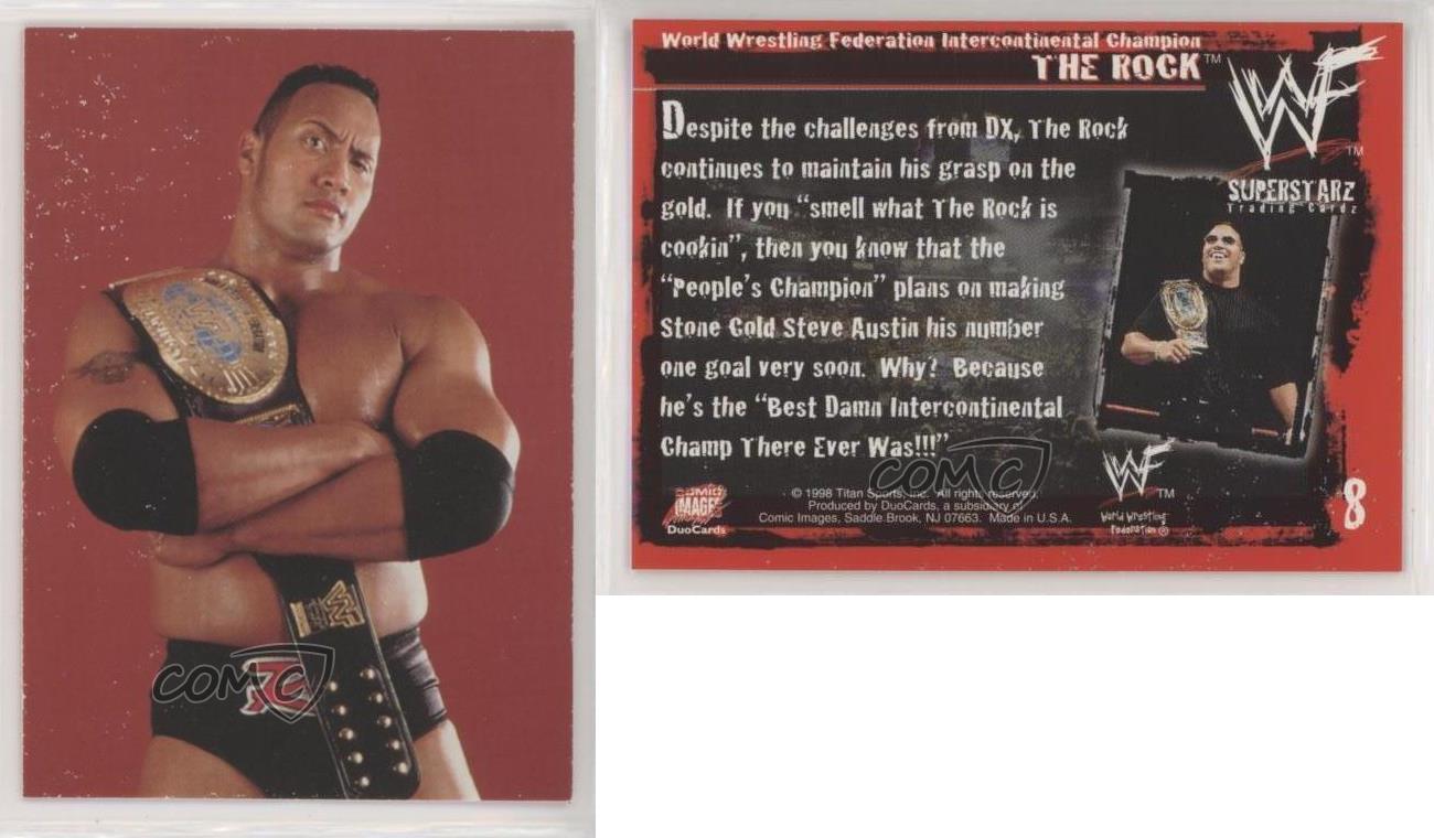 1998 Comic Images WWF Superstarz The Rock #8 Rookie RC | eBay