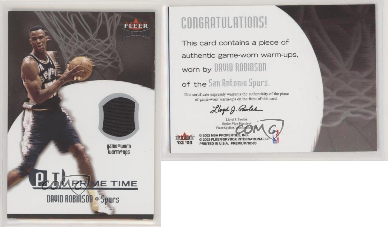 Memorabilia Fleer Premium Prime Time 2002-03 David Robinson Salón de la fama - Imagen 3 de 3