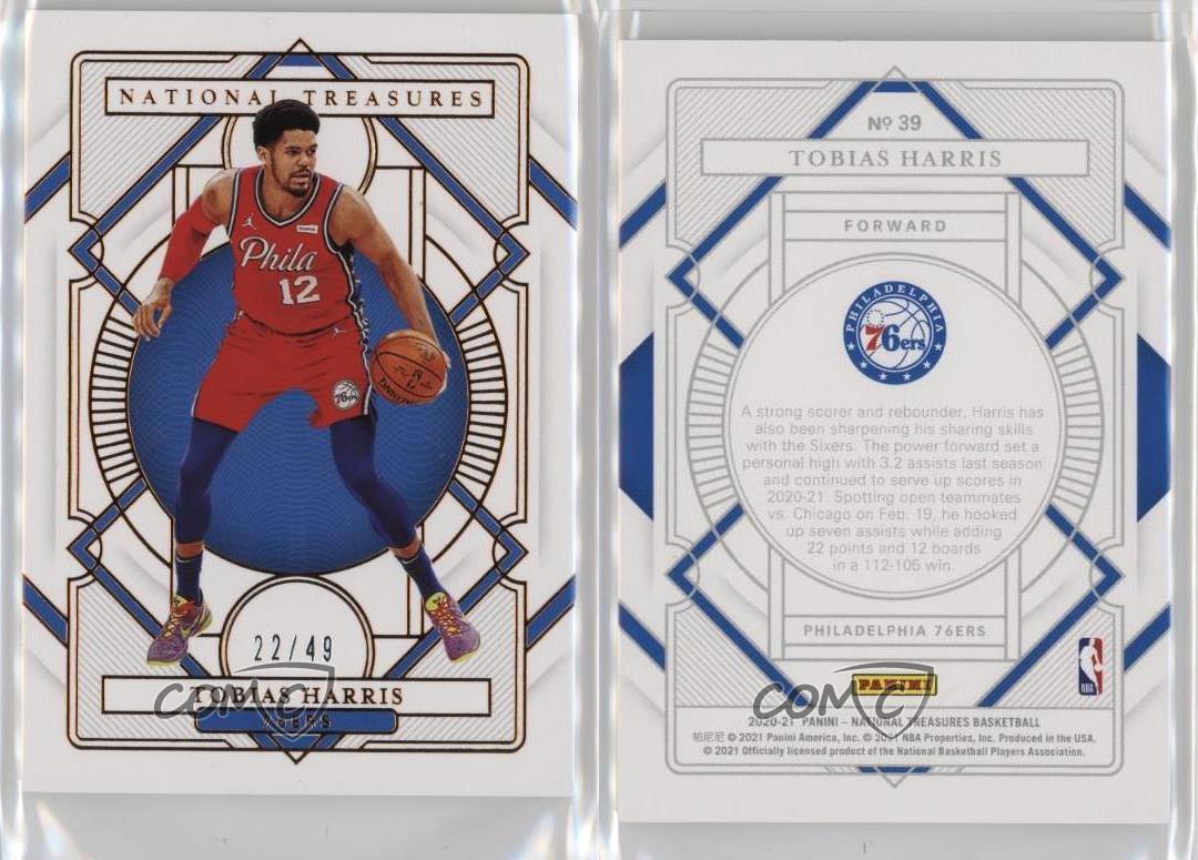 2020-21 Panini National Treasures Bronze /49 Tobias Harris #39