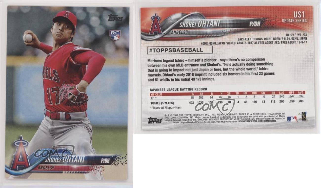 2018 Topps Update Shohei Ohtani (Pitching Red Jersey) #US1.1 Rookie RC |  eBay