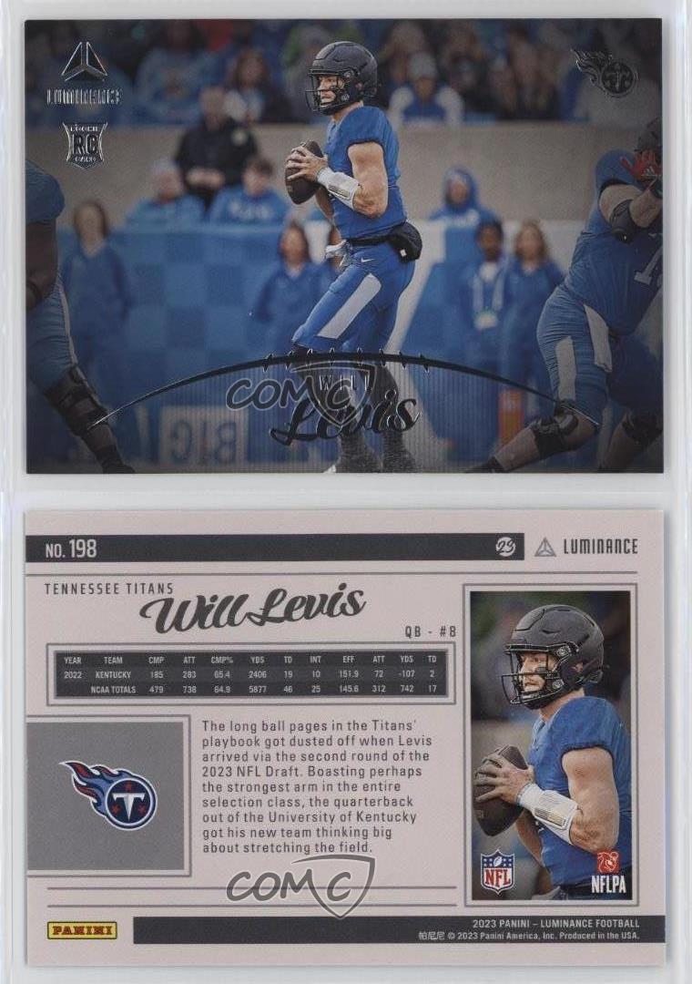 2023 Panini Luminance Rookie Will Levis #198 Rookie RC - Bild 4 von 4