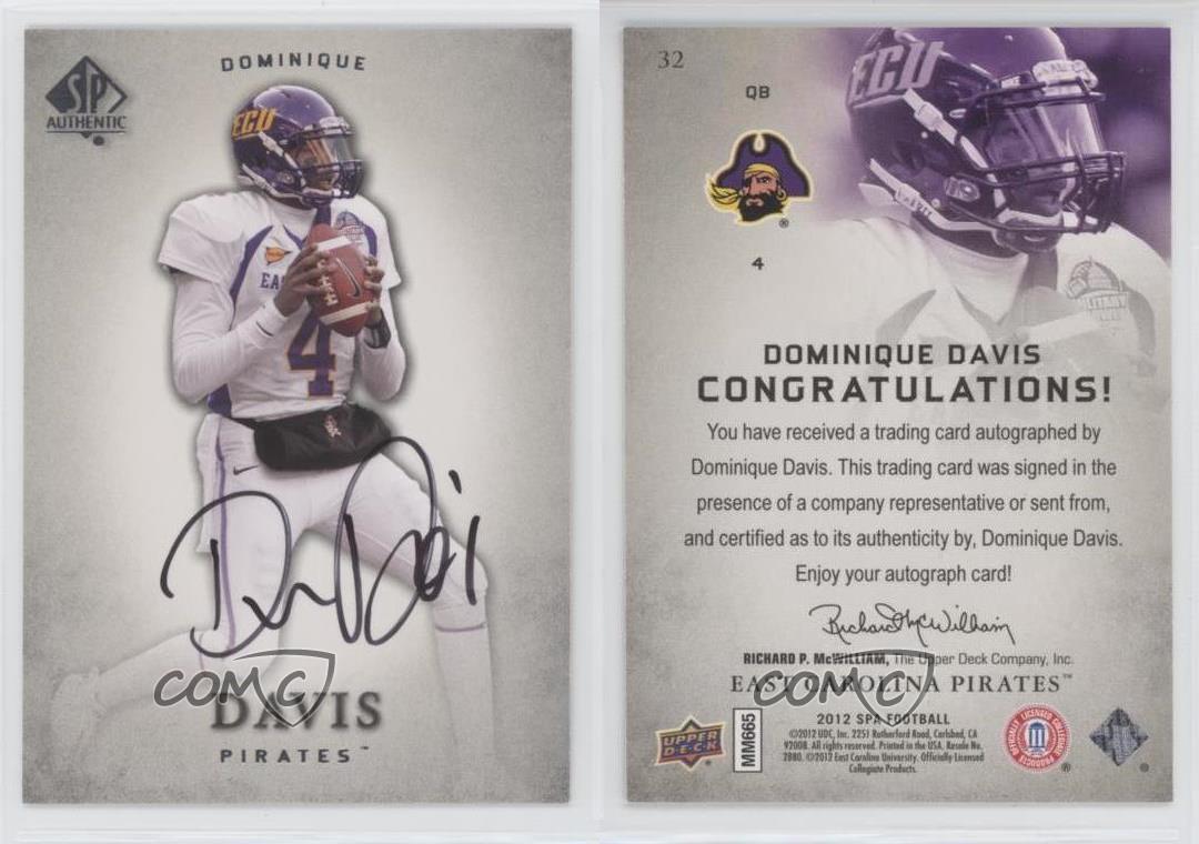 2012 SP Authentic Auto Dominique Davis #32 Rookie Auto RC - Bild 4 von 4
