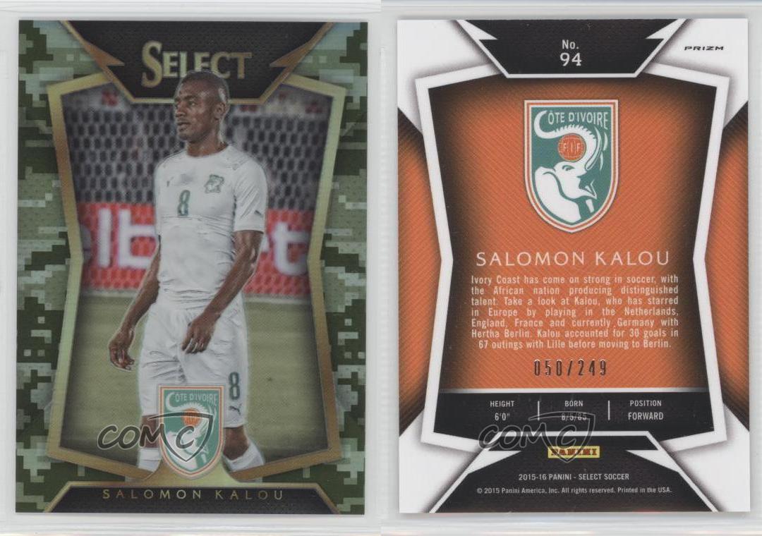2015-16 vente en gros Panini Select Camo Prizm /249 Salomon Kalou #94