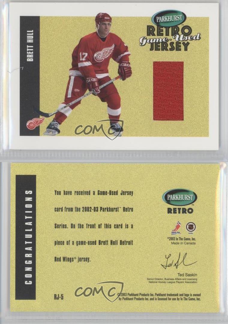 2002-03 ITG Parkhurst Retro Game-Used Jersey Brett Hull #RJ-5 HOF