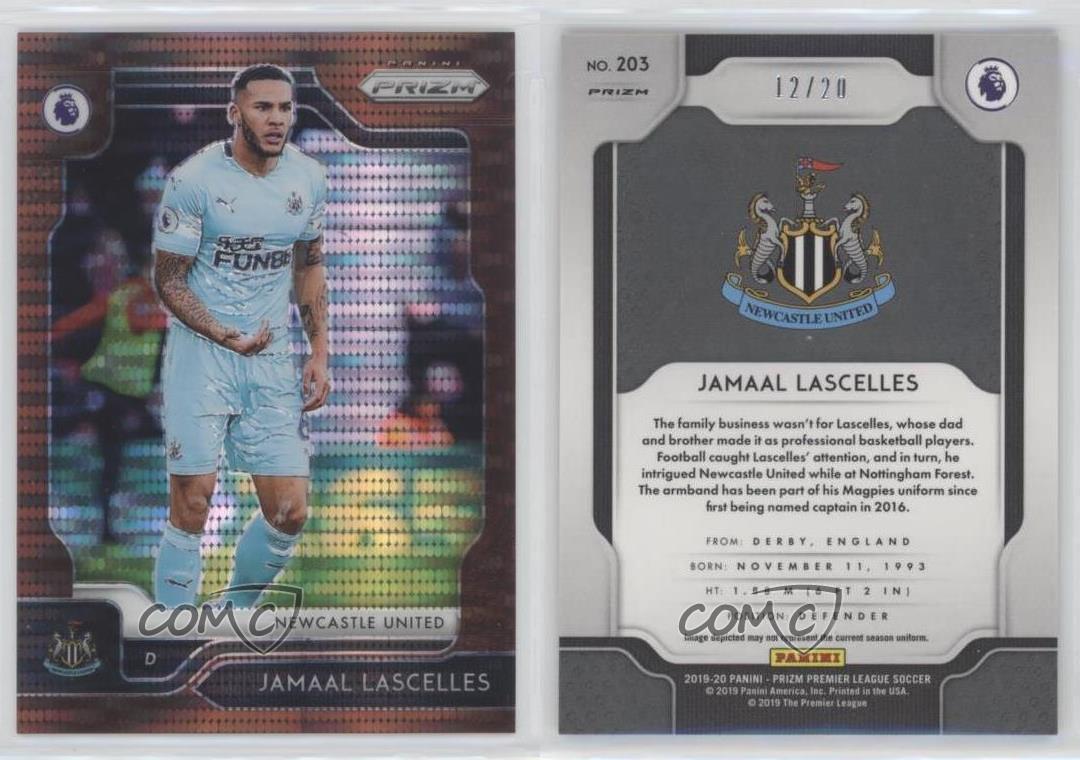 2019-20 Panini Prizm Premier League Bronze Breakaway /20 Jamaal Lascelles #203