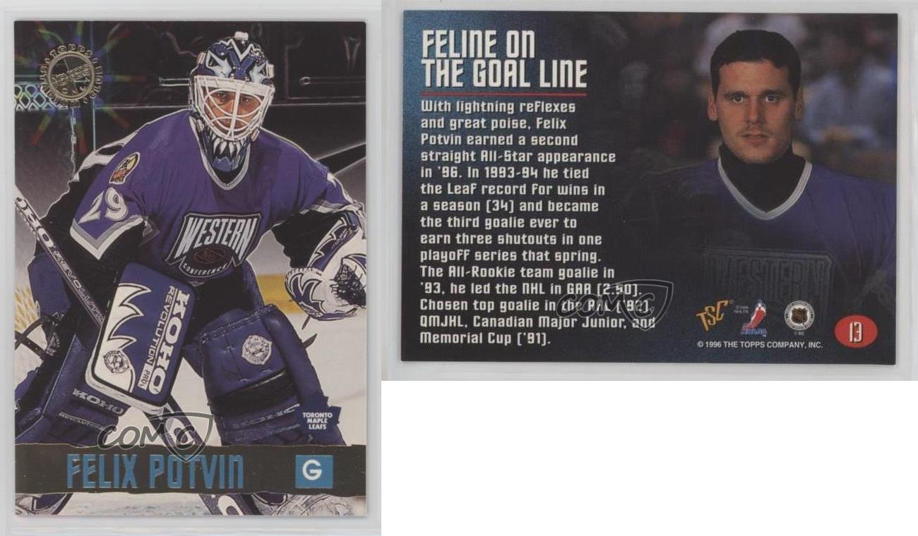 1996-97 Topps Stadium Club Members Only Felix Potvin #13 - Picture 3 of 4