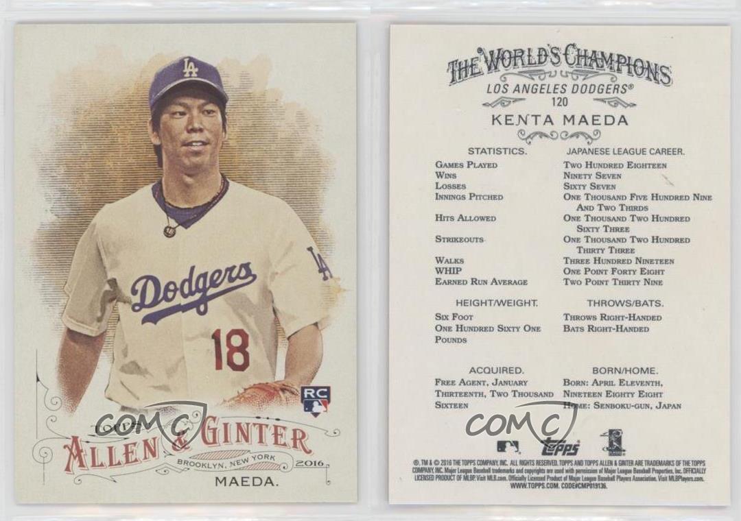  2016 Allen and Ginter #120 Kenta Maeda NM-MT RC Rookie