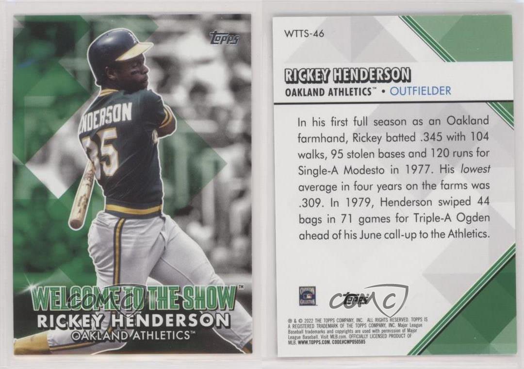 2022 Topps Welcome to the Show #WTTS-46 Rickey Henderson Oakland Athletics