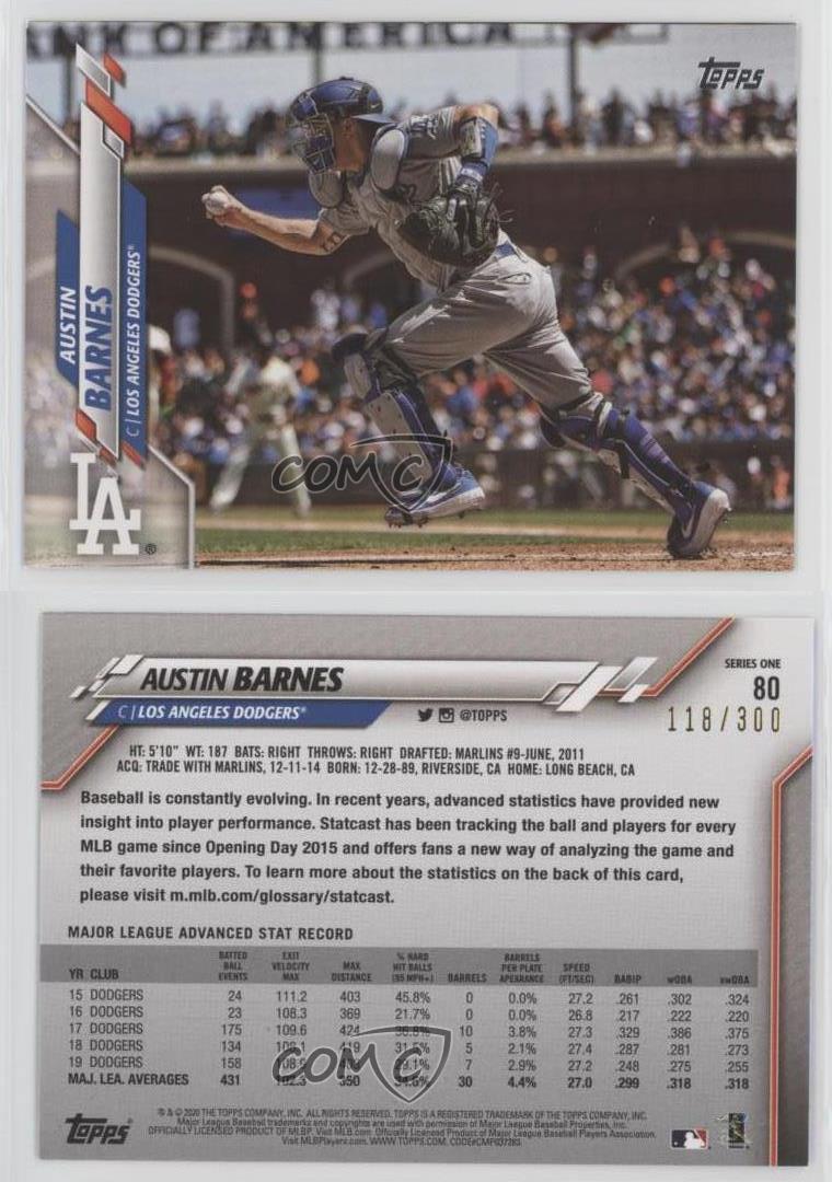 Austin Barnes Statcast, Visuals & Advanced Metrics