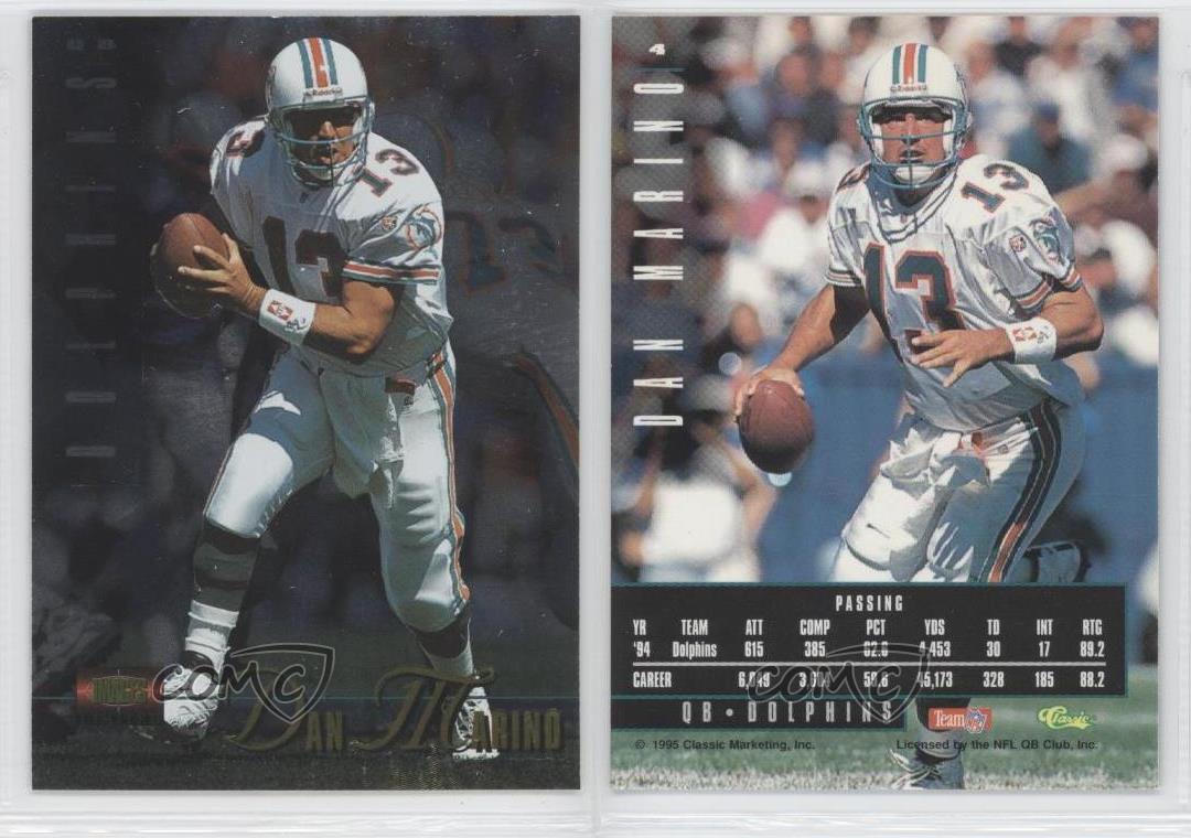 1995 Classic Images Limited #4 Dan Marino Miami Dolphins Football Card ...