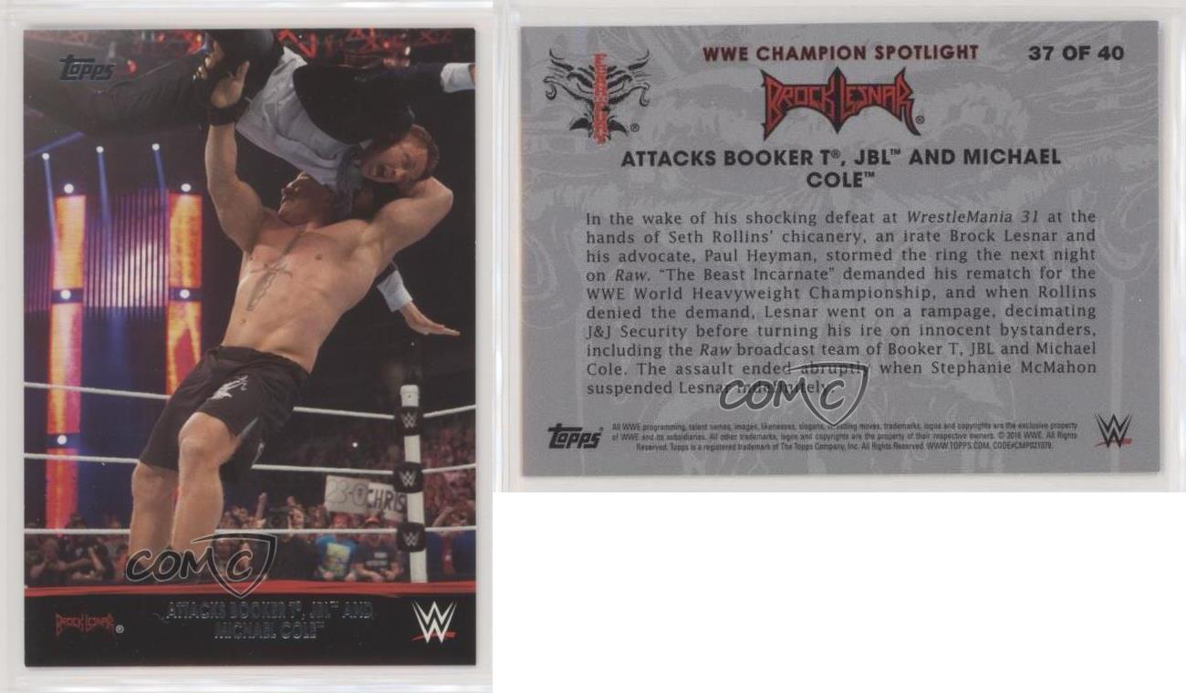 2016 Topps WWE Then Now Forever Tribute Part 4 Brock Lesnar #37 