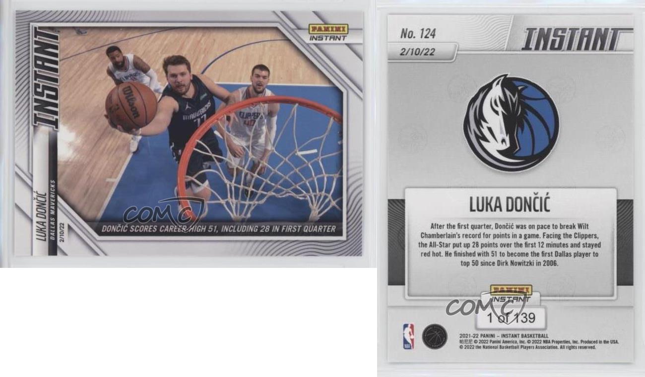 Luka doncic Panini Instant Playoffs 1 of 201 5/22/21 