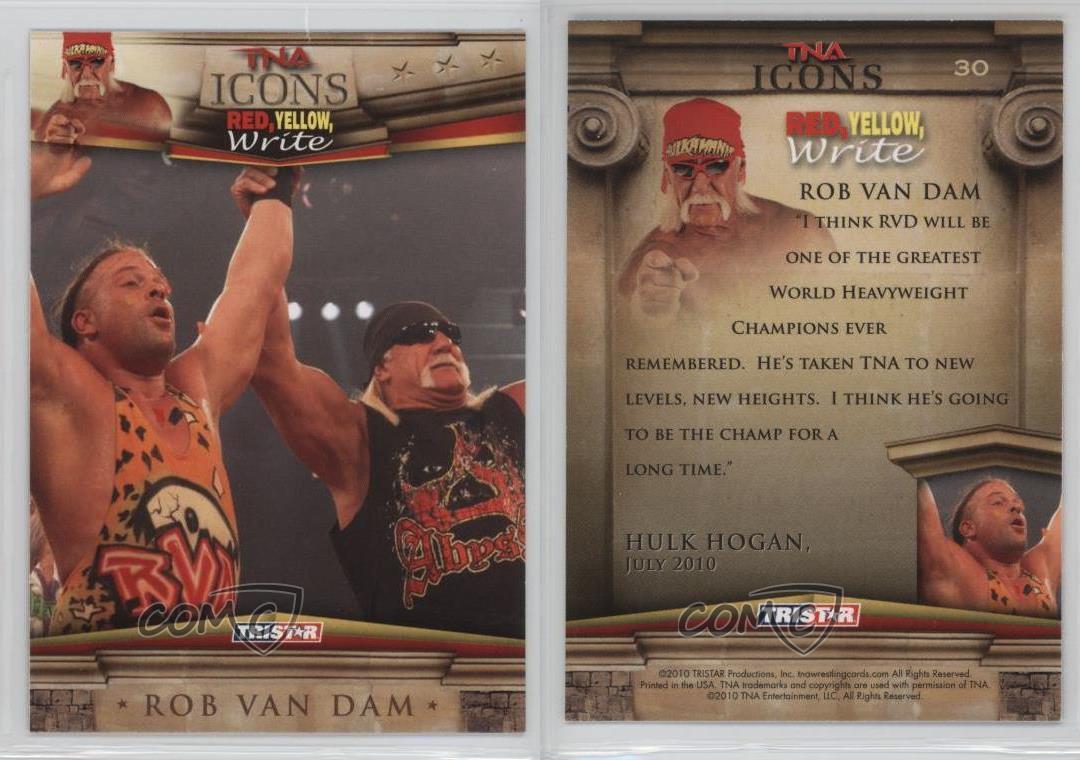 Icônes TRISTAR TNA 2010 rouge jaune écrit Rob Van Dam achat #30