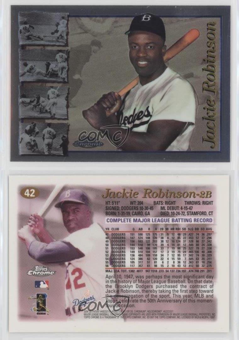 1996 TOPPS # 42  JACKIE ROBINSON DODGERS 