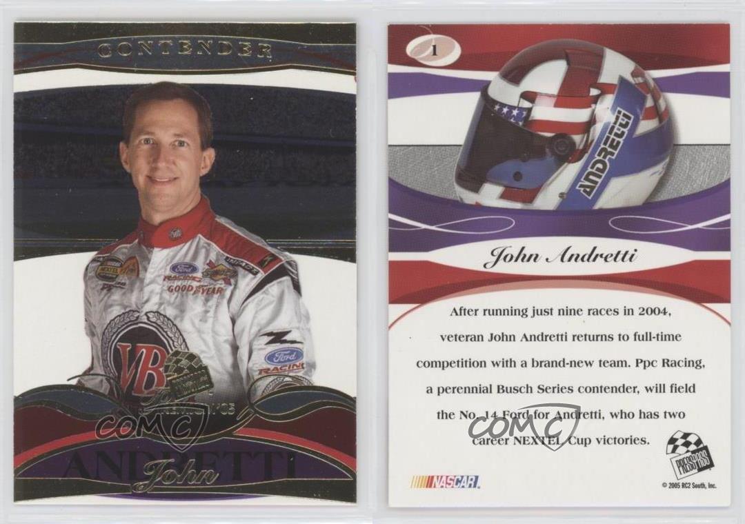 2005 Press Pass Premium John Andretti #1 - Picture 3 of 4