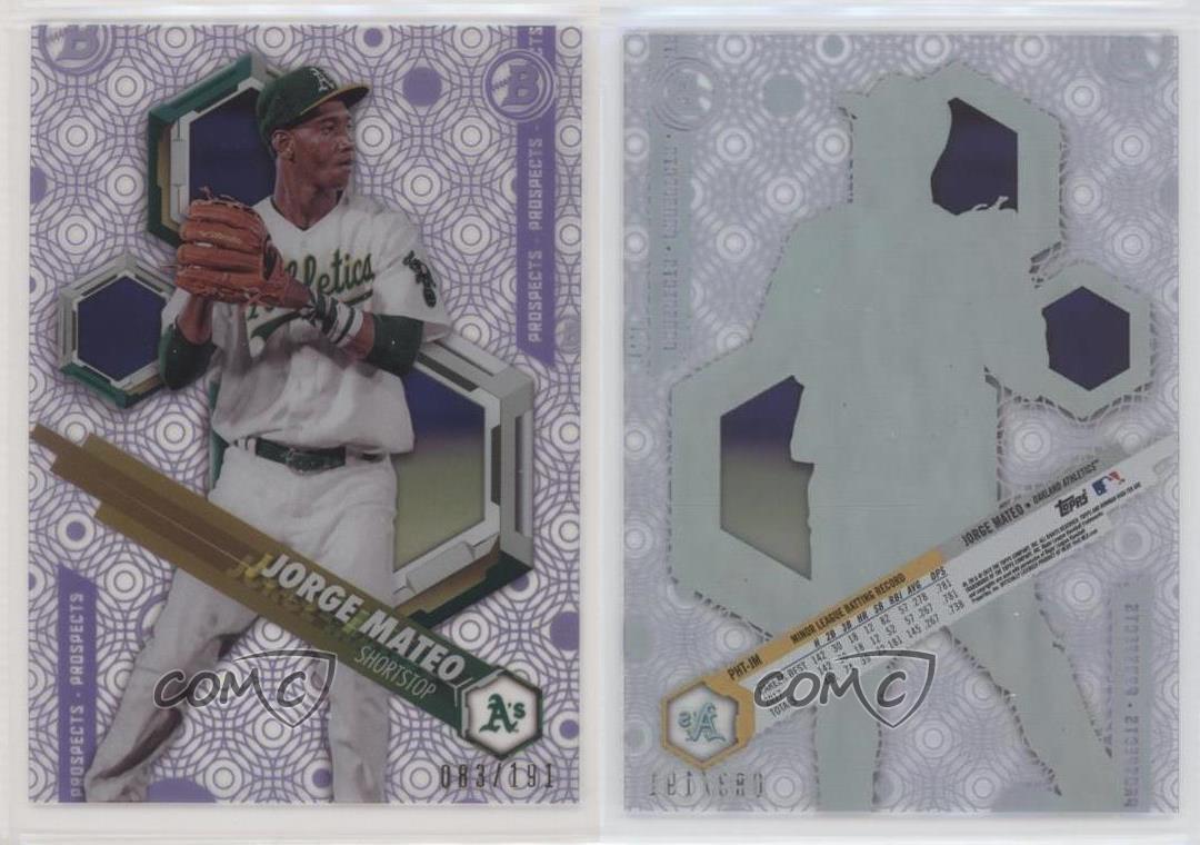 2018 Bowman High Tek Pattern 1 Circles Purple Rainbow Diffractor Jorge Mateo