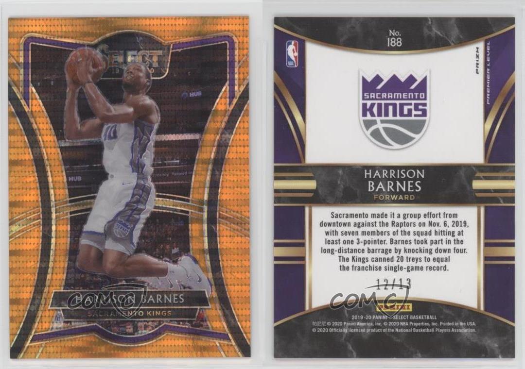 2019 Select Premier Level FOTL Neon remise Orange Pulsar Prizm /13 Harrison Barnes #188