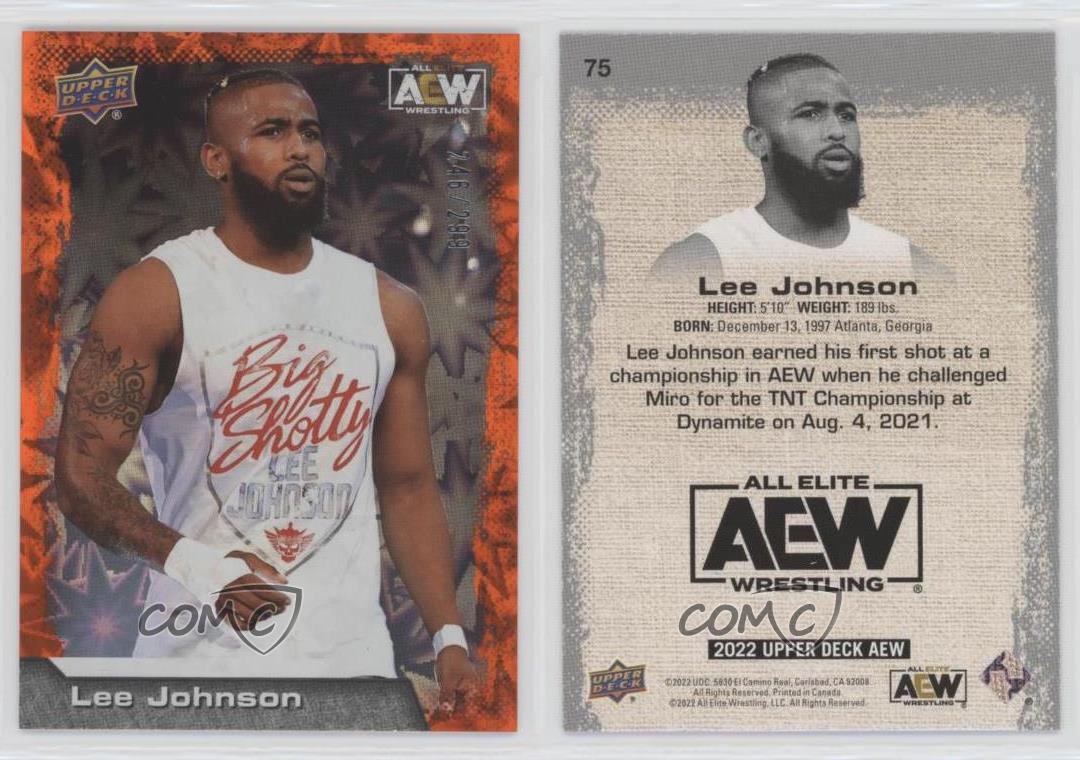 2022 Upper Deck AEW All Elite Wrestling Dynamite /299 Lee Johnson #75