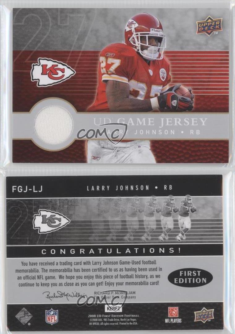 Larry Johnson Game-Used Jersey Football Card
