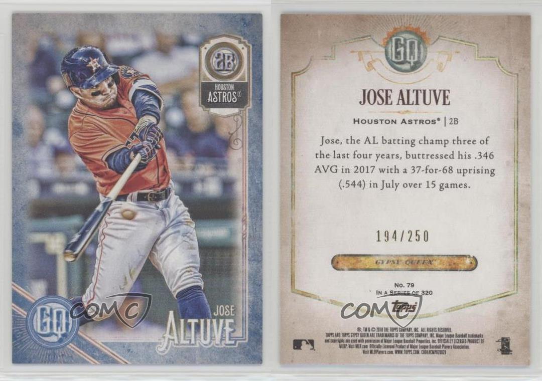 2018 Topps Gypsy vendre Queen Indigo /250 Jose Altuve #79