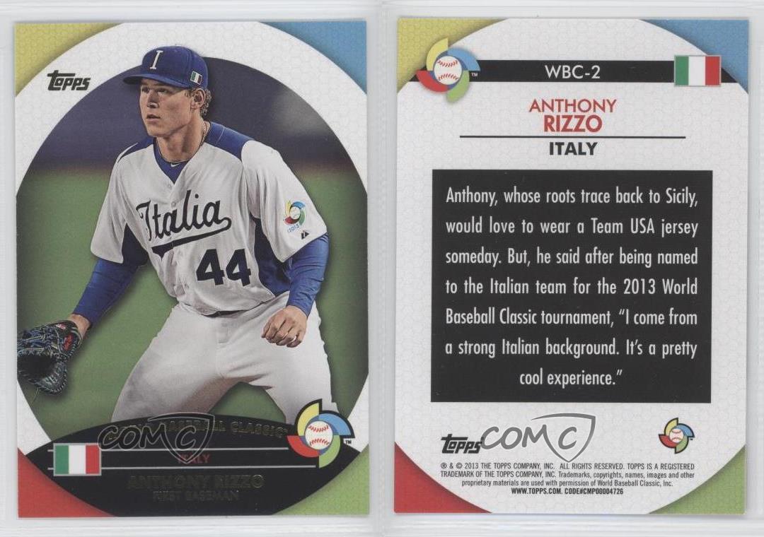 2013 Topps World Baseball Classic WBC2 Anthony Rizzo Team Italy