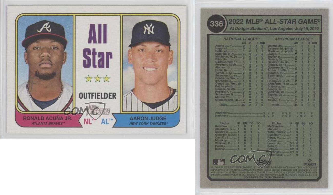  2023 Topps Heritage #336 Aaron Judge/Ronald Acuna Jr