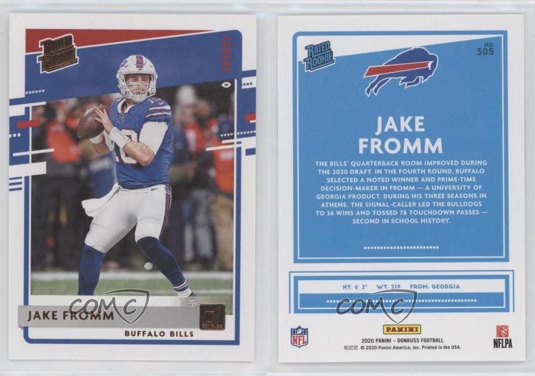 : 2020 Donruss #305 Jake Fromm Buffalo Bills NFL